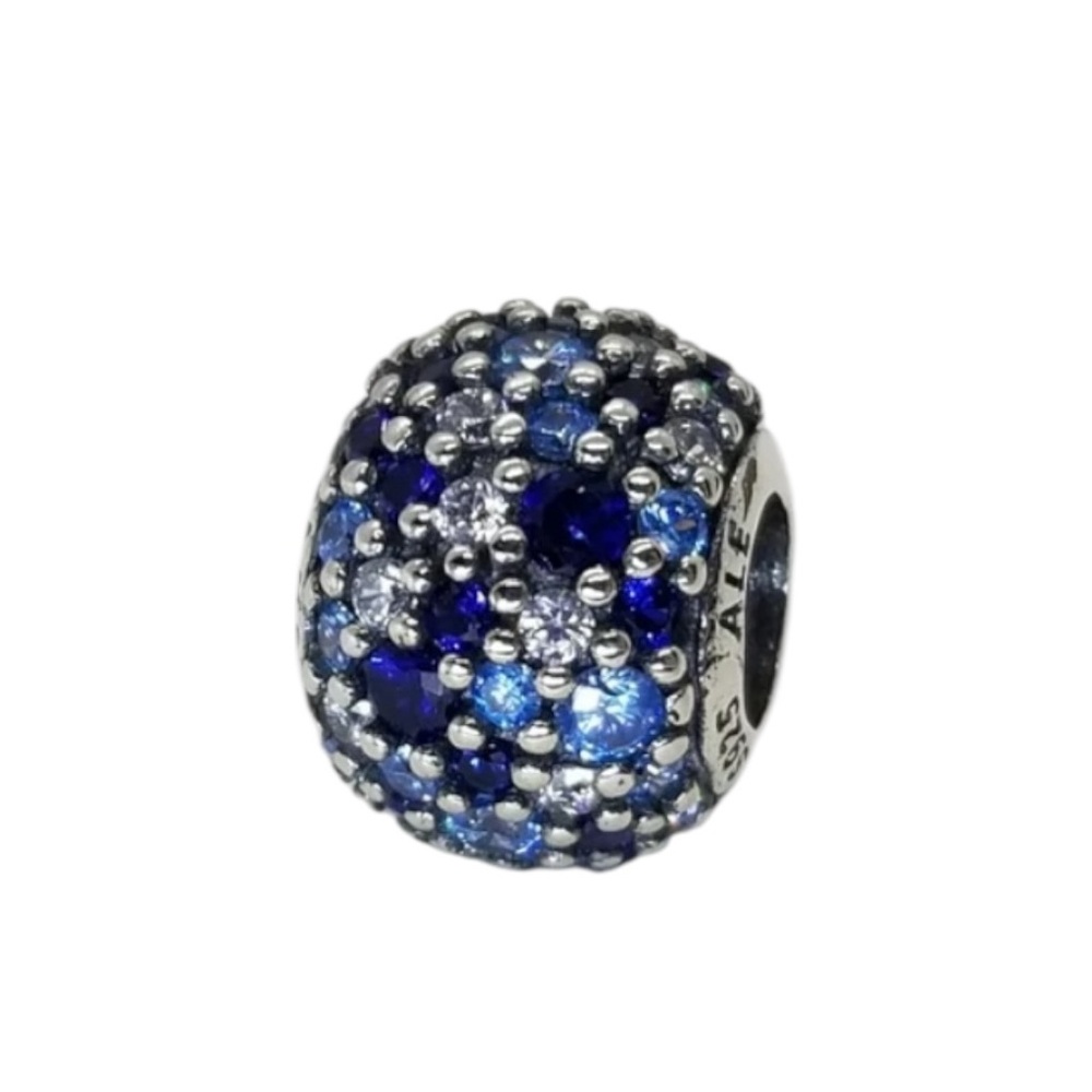 Pandora Sky Blue Mosaic Pave Charm